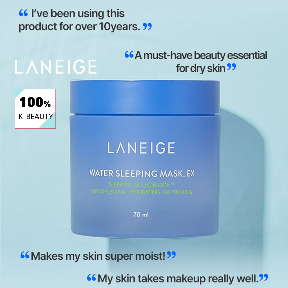 Luxury Skincare Fridge - LANEIGE Water Sleeping Mask 70ml, Hydratatie