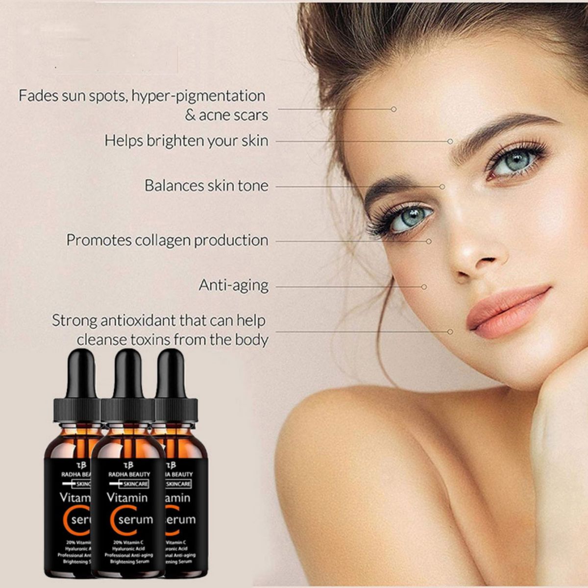 Vitamine C serum Gezicht Serum - Growth Factor Serum recensie en prijs